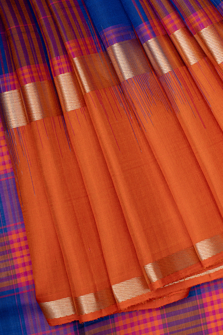 Palum pazhamum multi checks pure soft silk