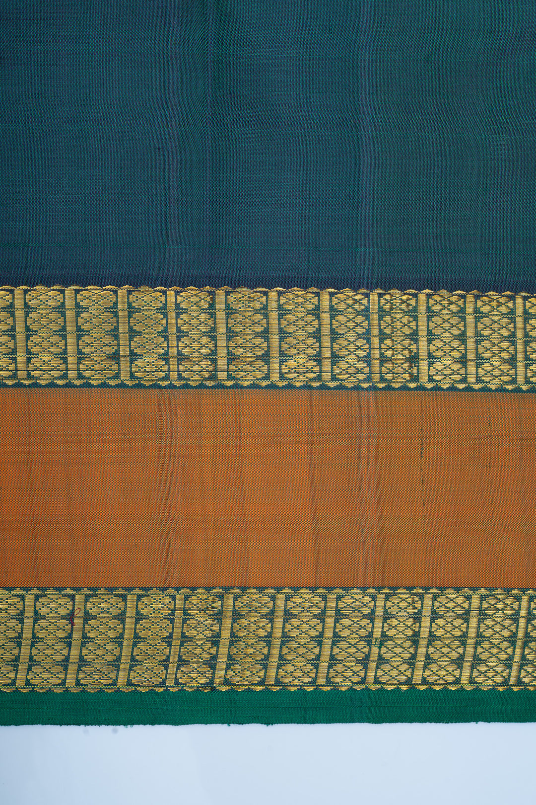 Ivory Muthu Zari checks pure kanchipuram silk saree