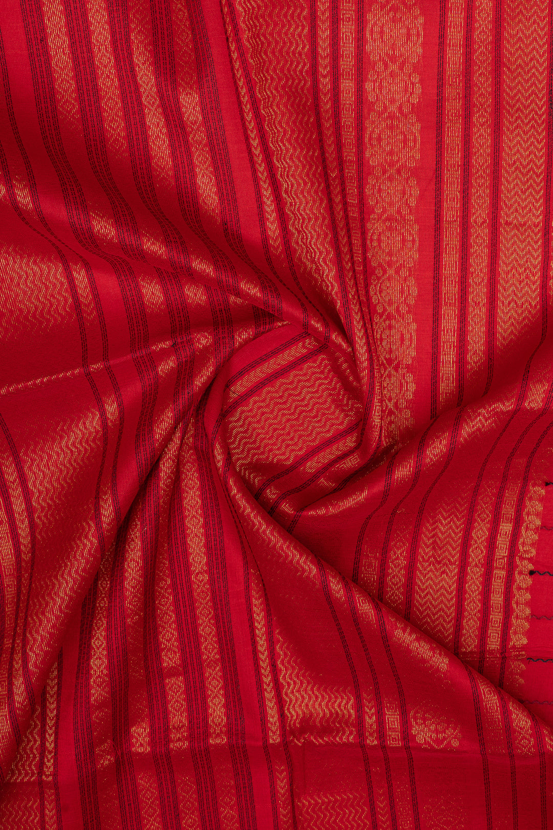 Off white neli thread stripes  pure silk cotton saree