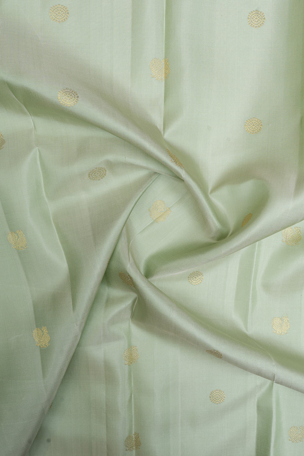 Pastel green traditional pure kanchipuram silk saree