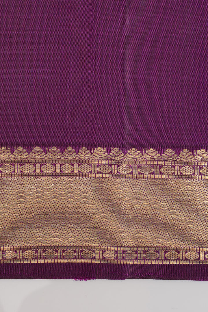Purple traditional pure kanchipuram silk saree