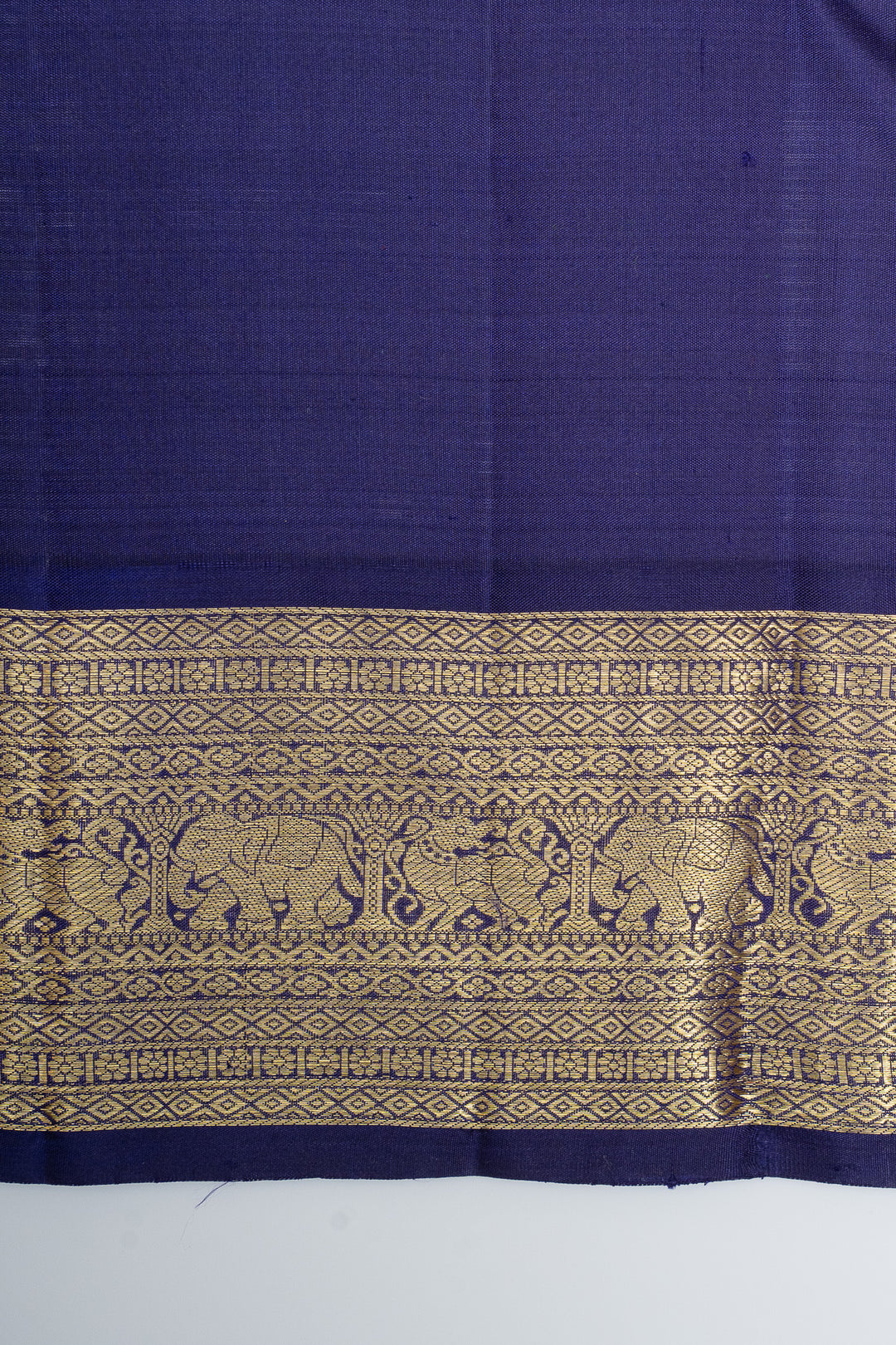 Orange and purple traditional pure kanchipuram silk saree