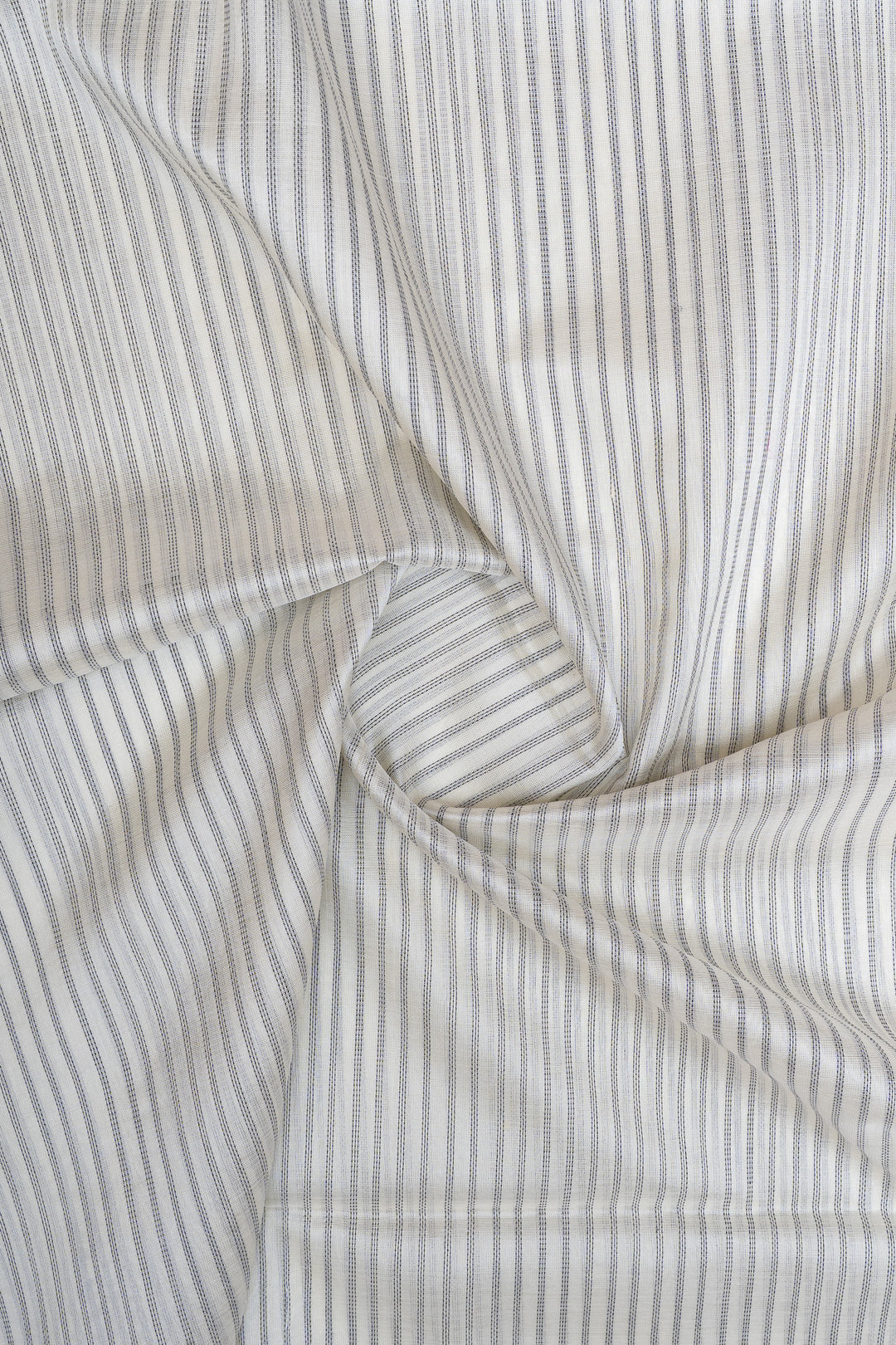 White threadwork pure silk cotton saree