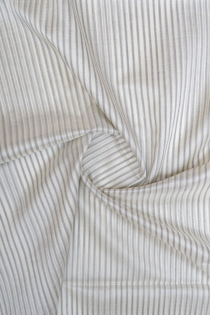 White threadwork pure silk cotton saree