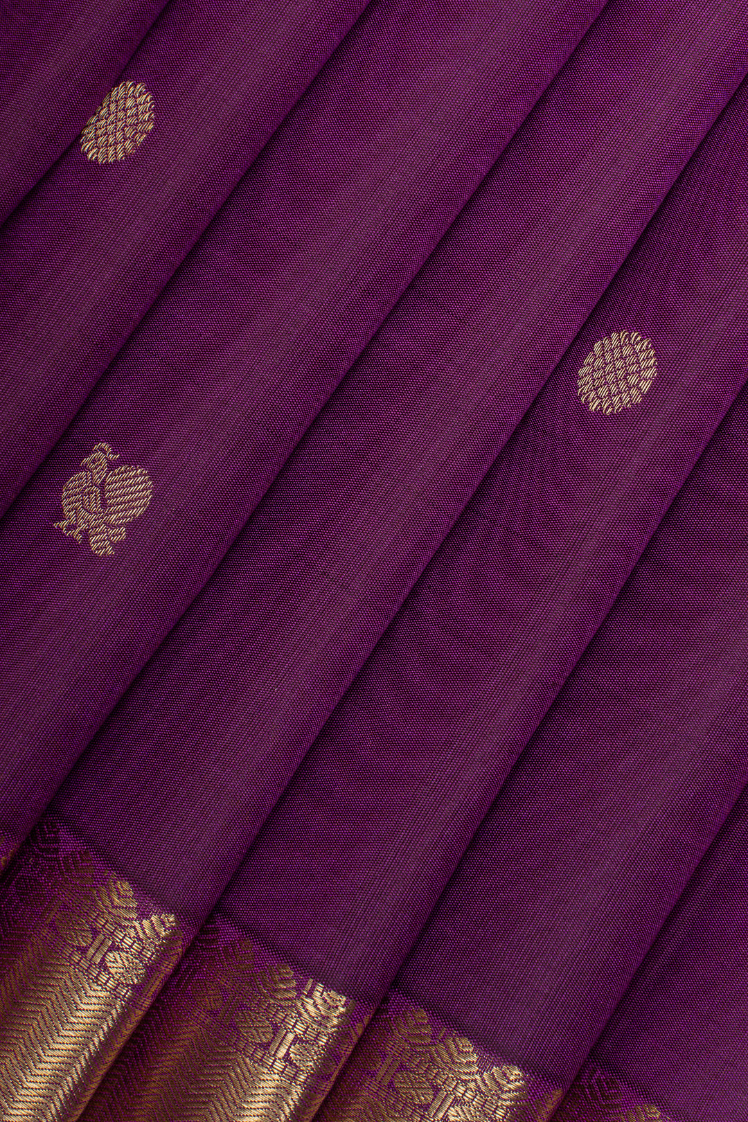 Purple traditional pure kanchipuram silk saree