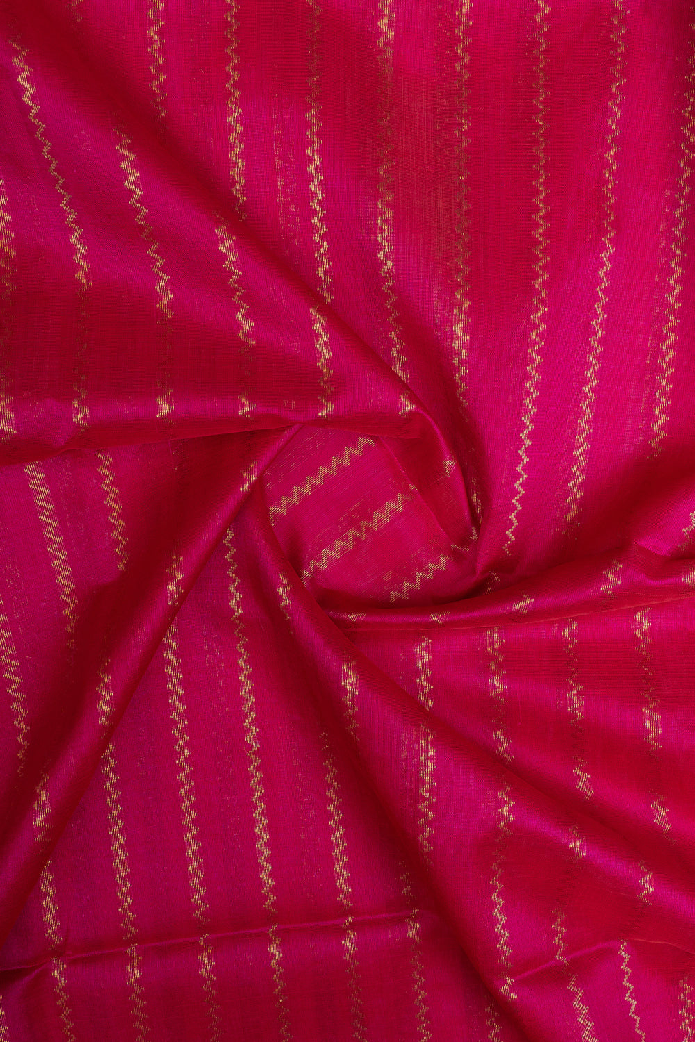 Rani pink neli stripes pure silk cotton saree