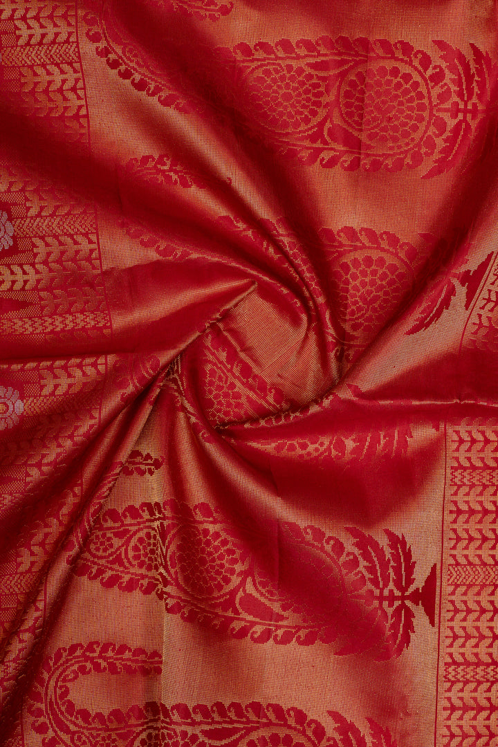 Mauve traditional pure soft silk saree
