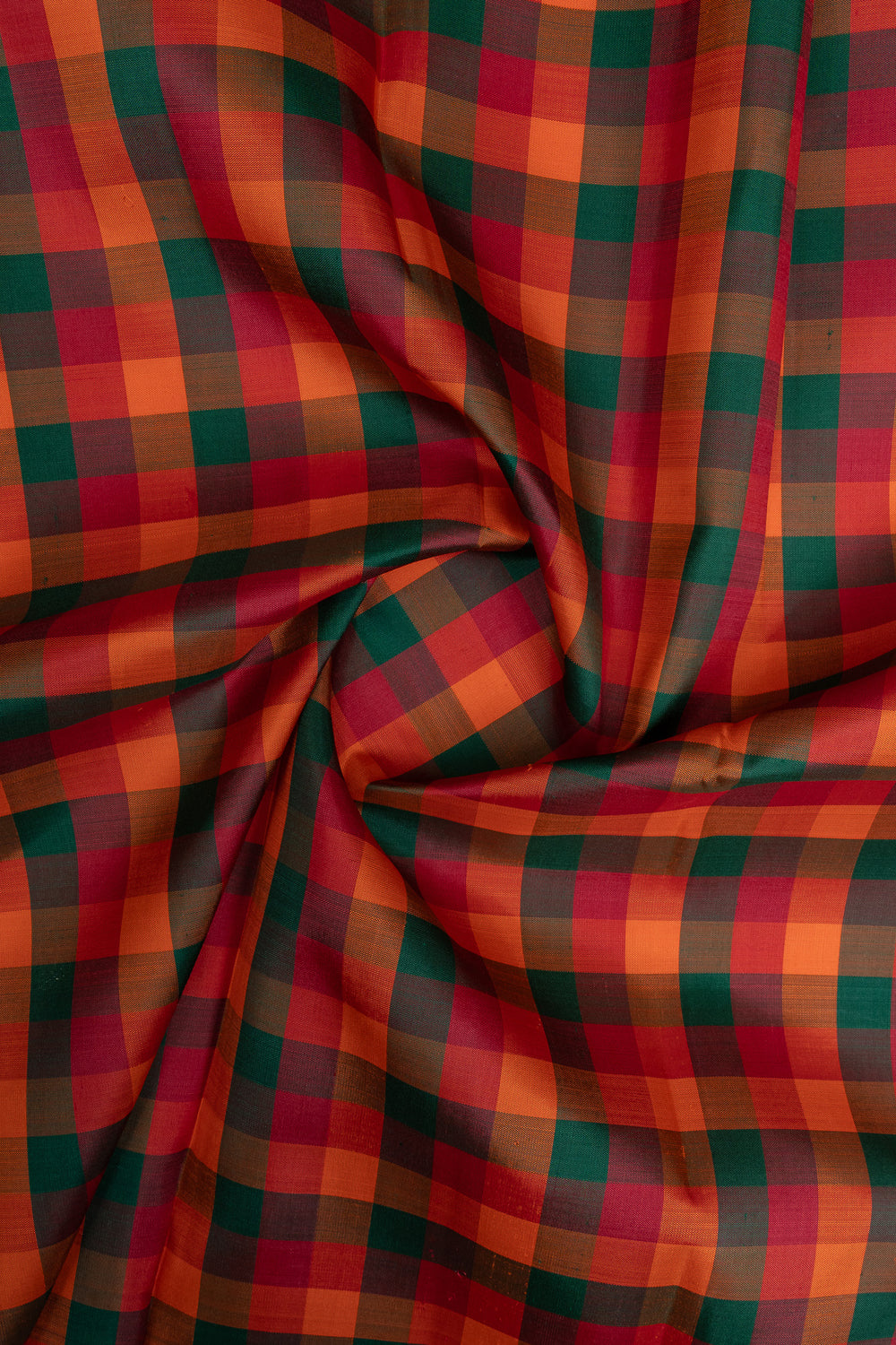 Palum pazhamum Muthu Zari checks pure kanchipuram silk saree