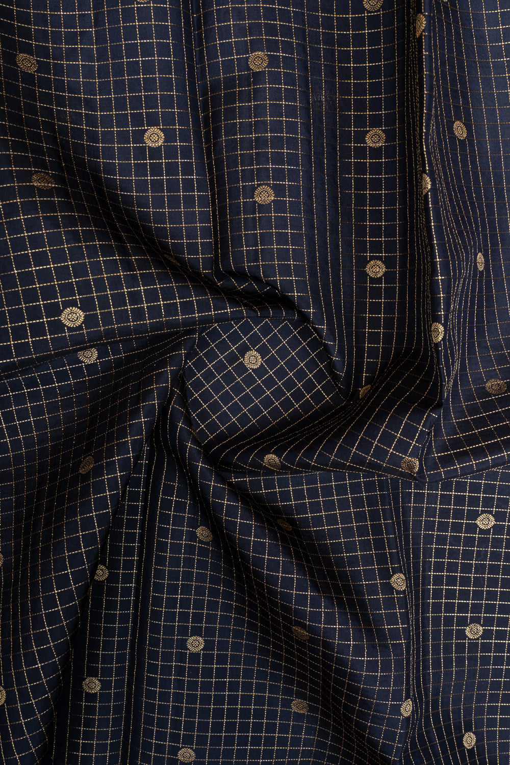 Navy blue veldhari stripes pure Kanchipuram silk saree