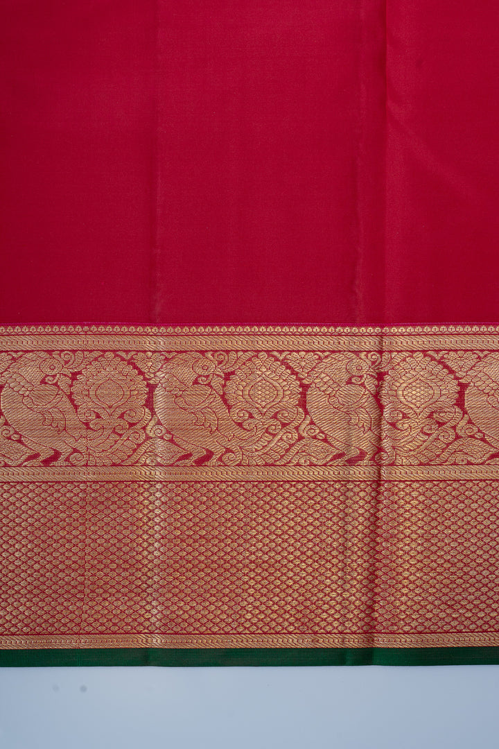 Navy blue veldhari stripes pure Kanchipuram silk saree