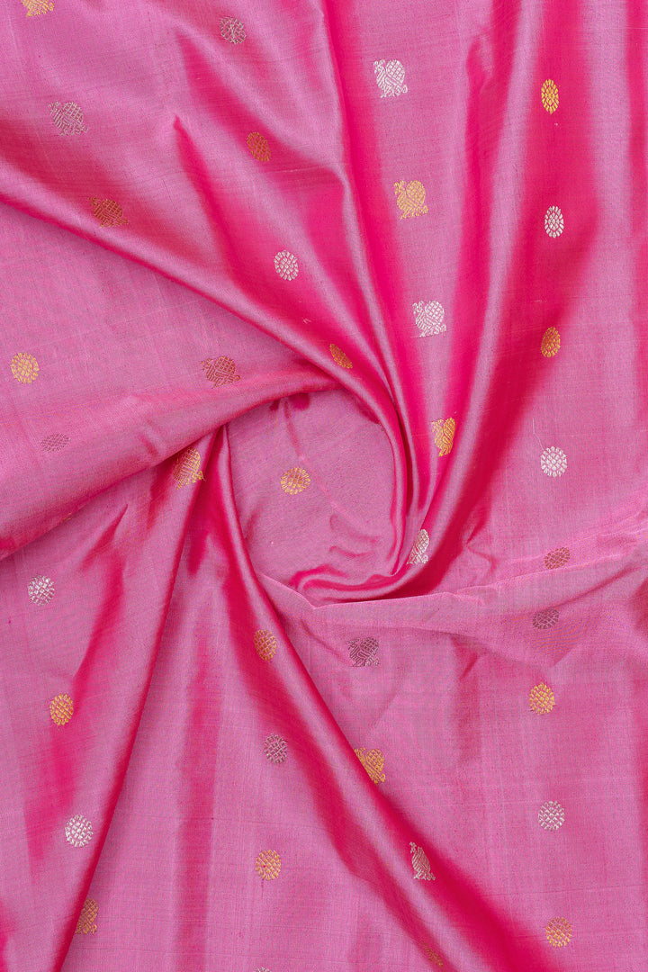 Pink traditional pure Gadwal silk saree
