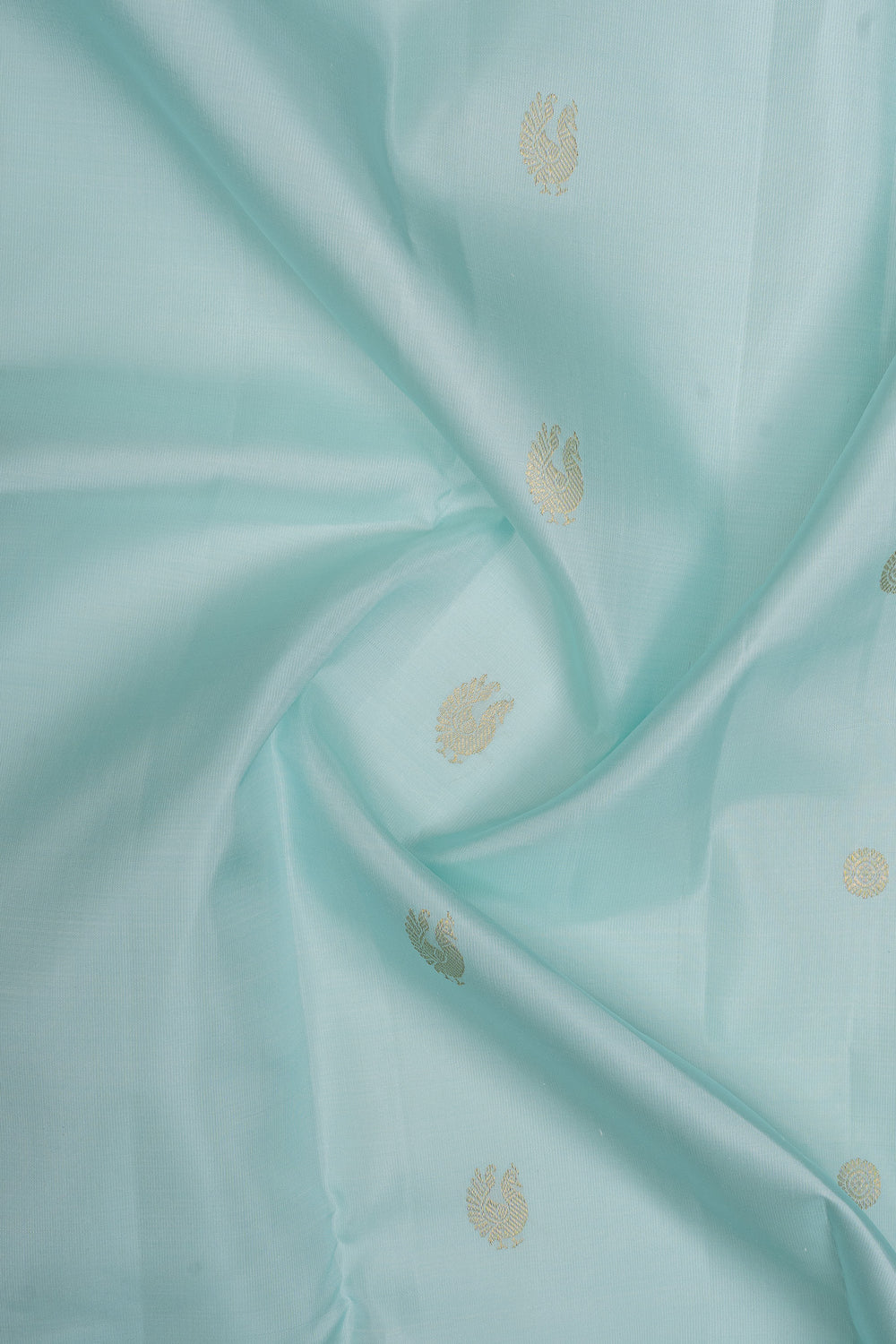 Powder blue and jamun pure kanchipuram silk saree