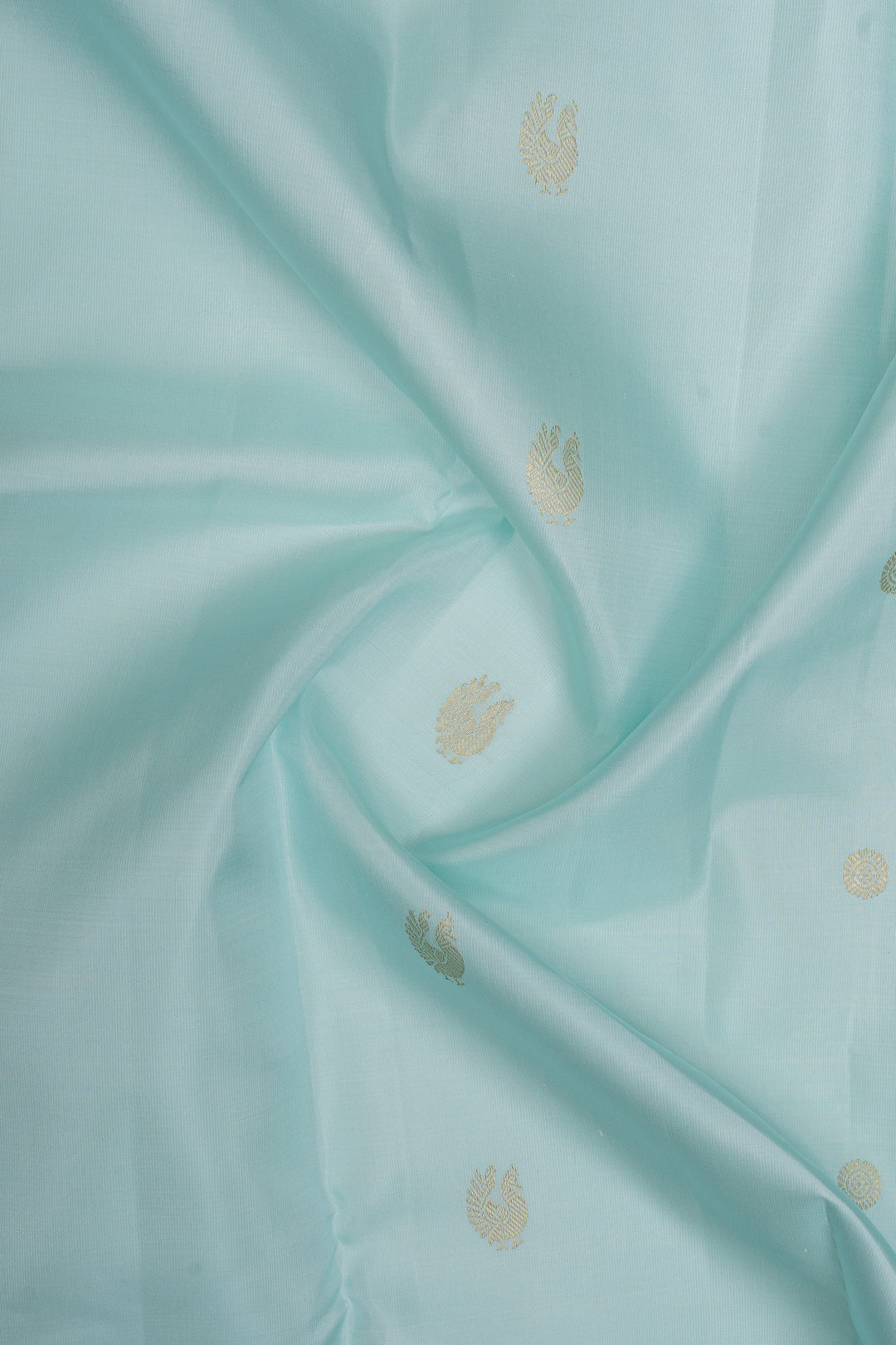 Powder blue and jamun pure kanchipuram silk saree