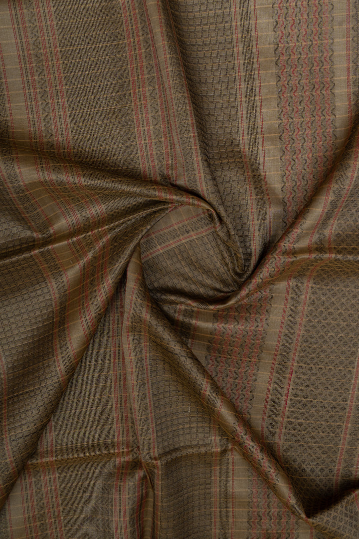 Off white checks pure cotton saree