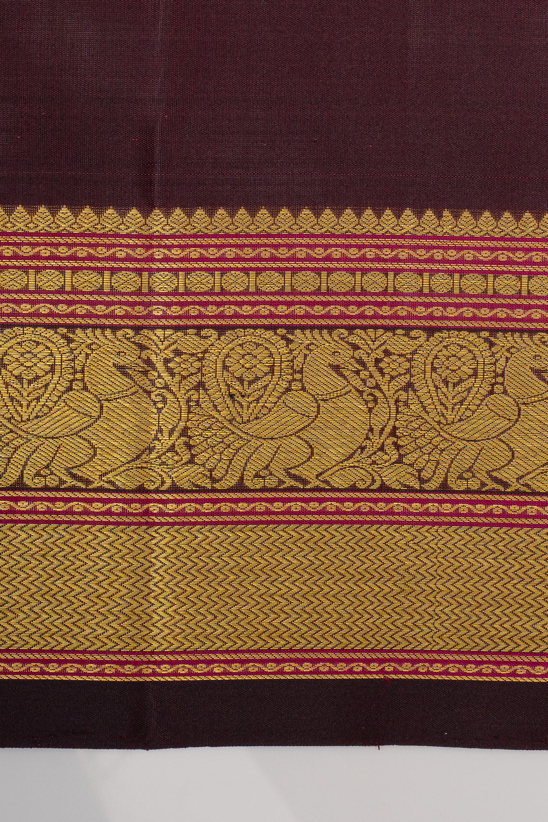 Powder blue and jamun pure kanchipuram silk saree