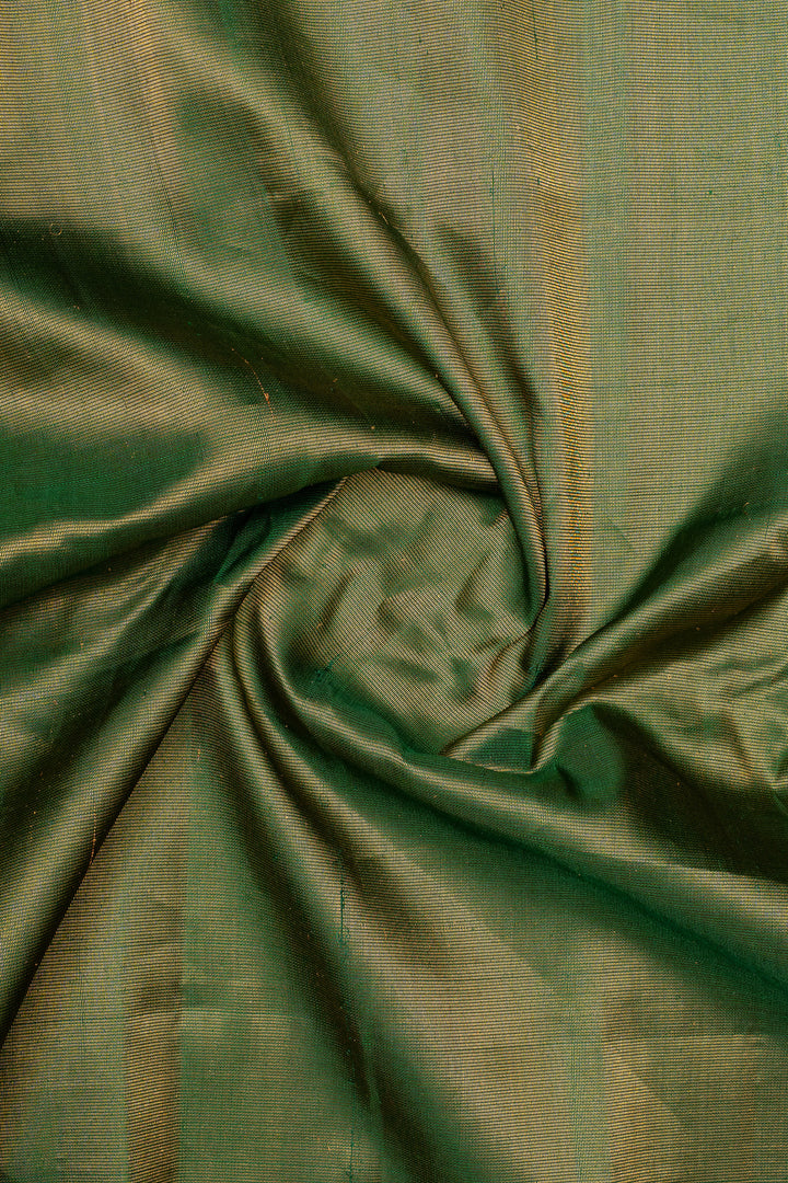 Orange checks and green pure Gadwal silk saree