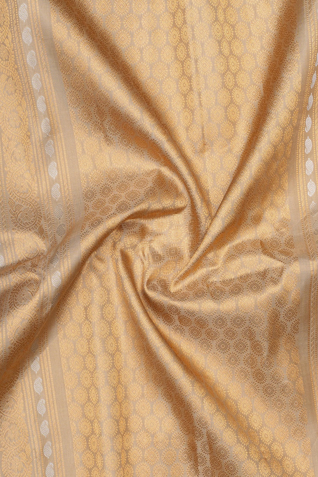 Royal blue and ivory pure Gadwal silk saree