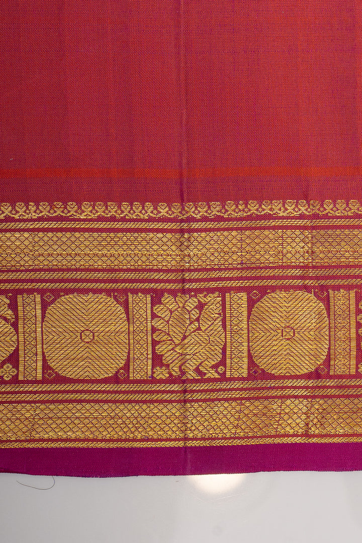Purple and blue shot colour traditional pure kanchipuram silk saree