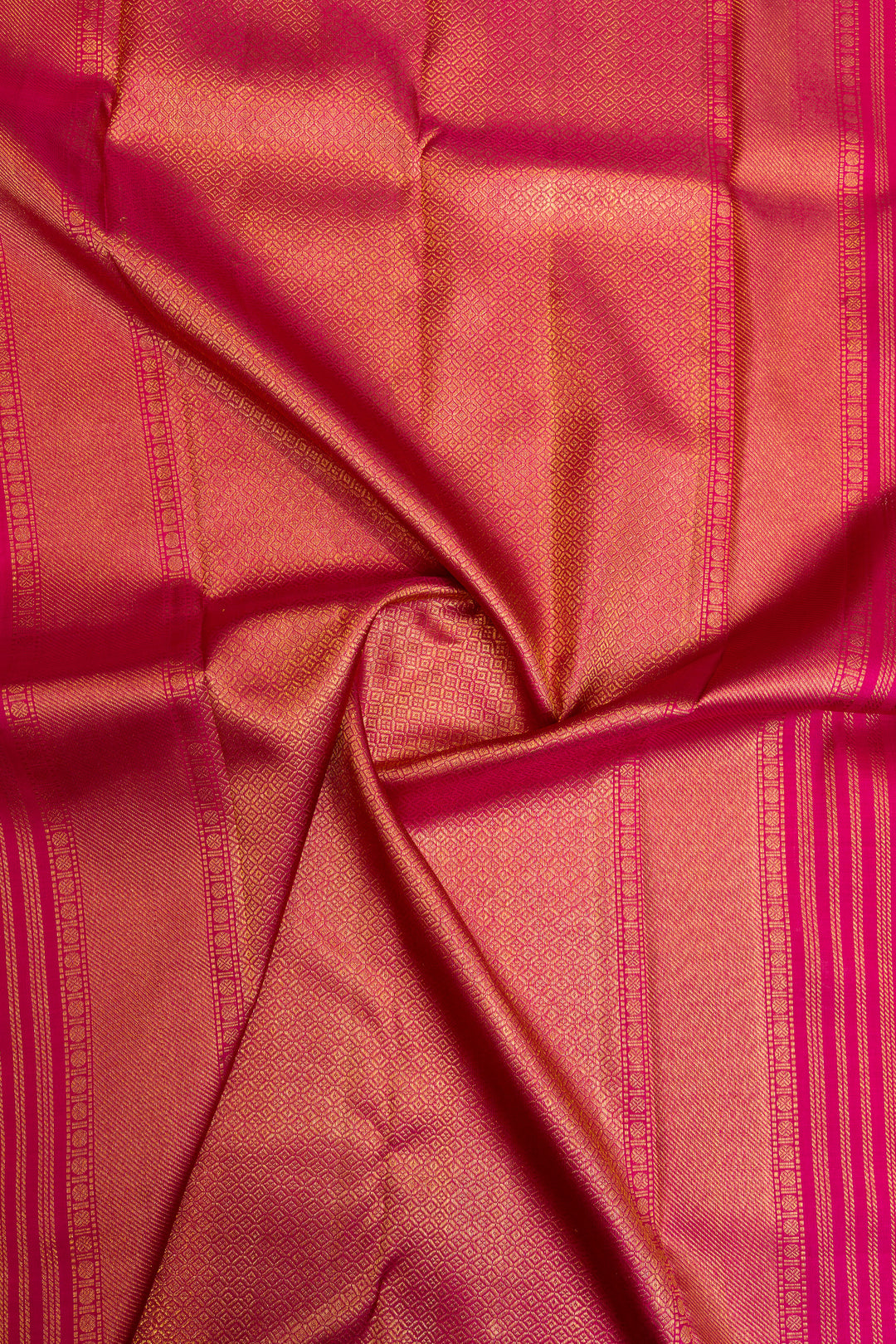 Pink annam chakram brocade pure Kanchipuram silk saree