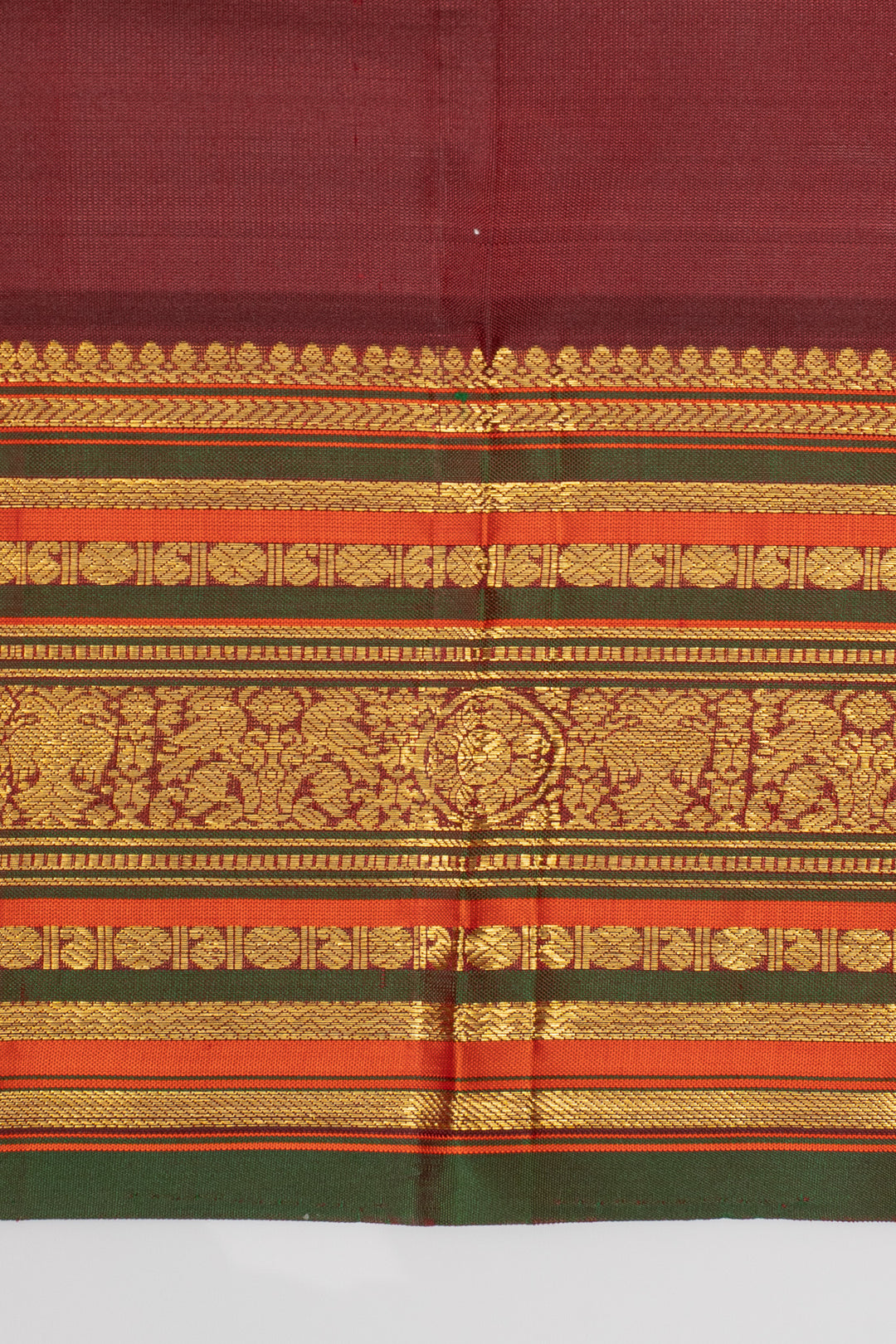 Mustard traditional pure kanchipuram silk saree
