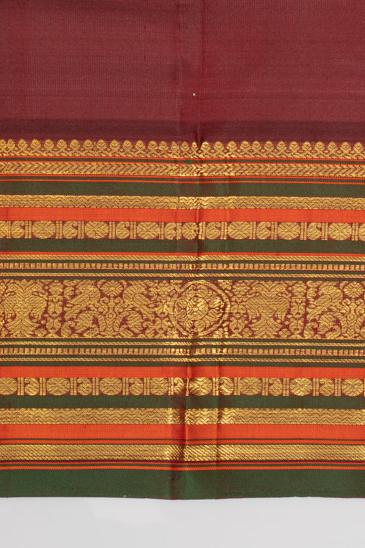Mustard traditional pure kanchipuram silk saree