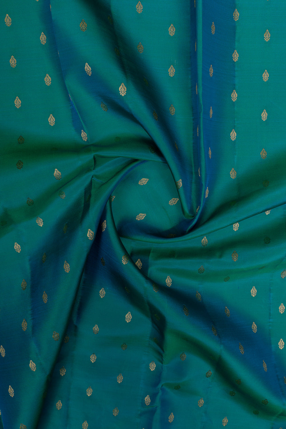 Peacock blue and pink traditional pure kanchipuram silk saree