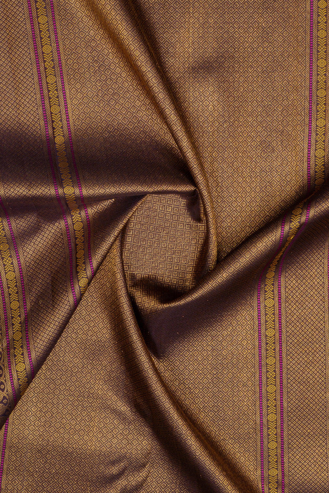 Anandha blue and jamun traditional pure kanchipuram silk saree