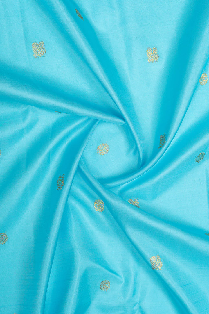 Anandha blue and jamun traditional pure kanchipuram silk saree