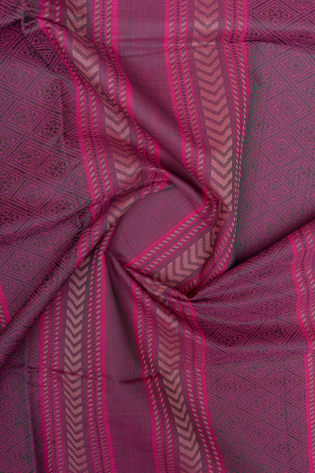 Pink traditional pure cotton silk saree