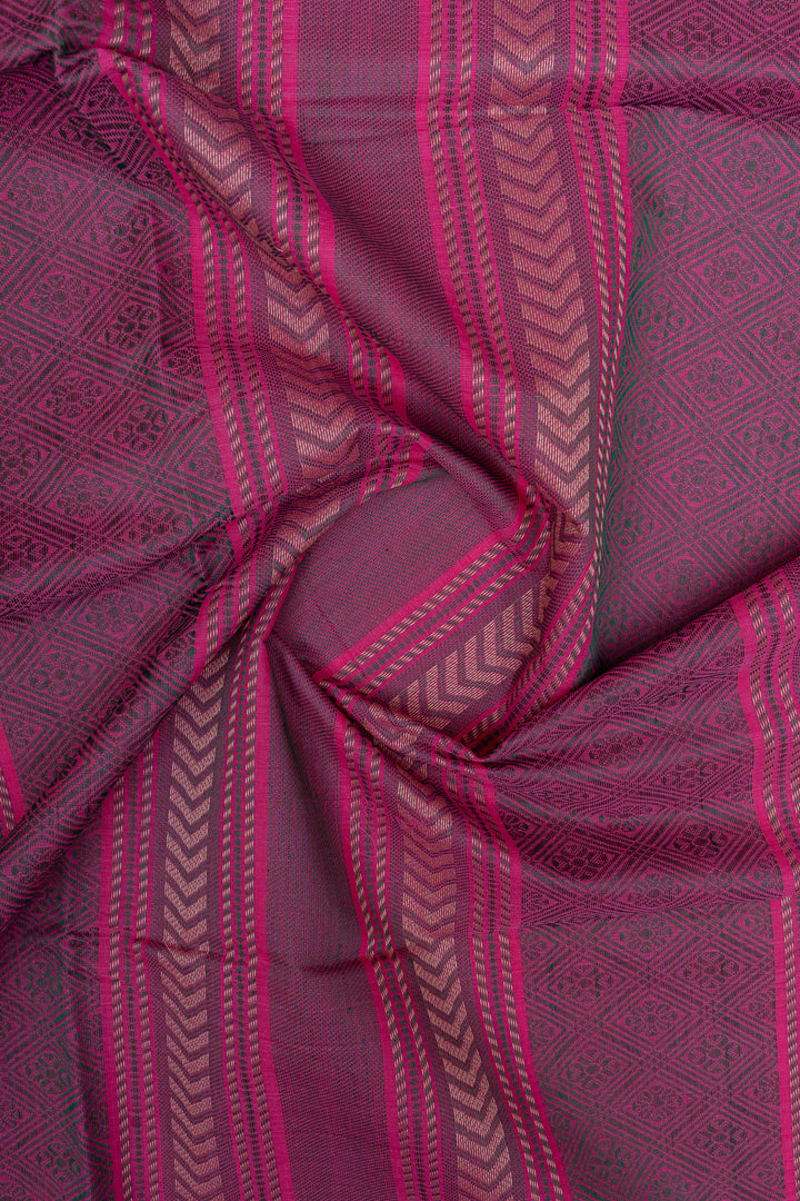 Pink traditional pure cotton silk saree