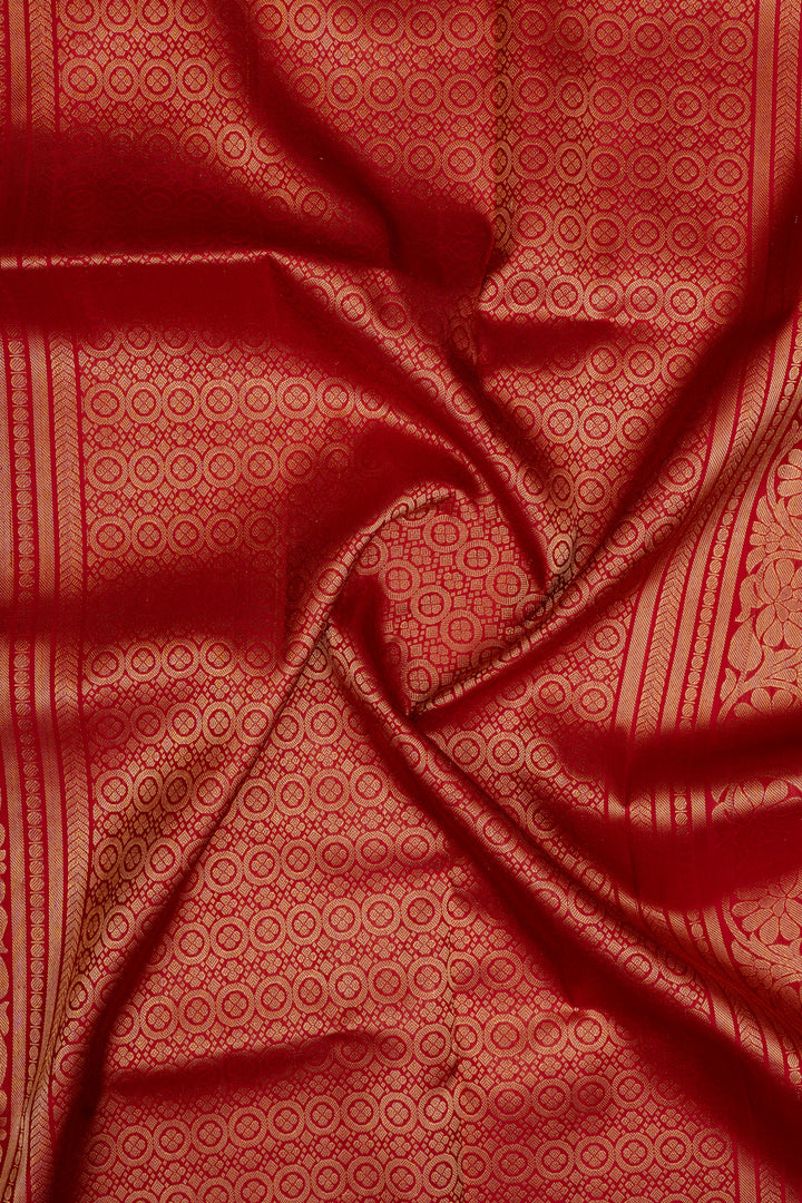 Black and red Laksha buttas pure soft silk saree