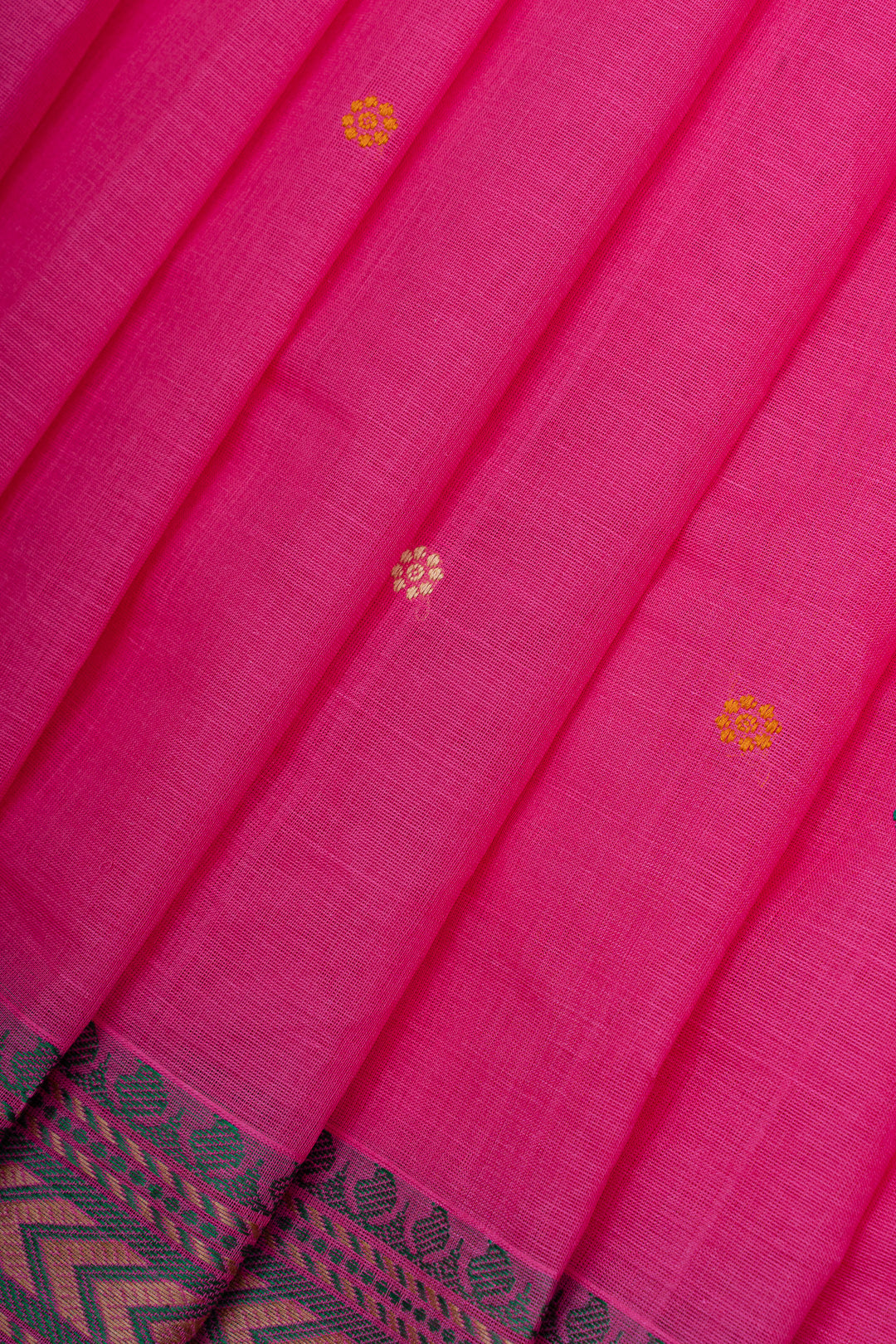 Pink traditional pure cotton silk saree