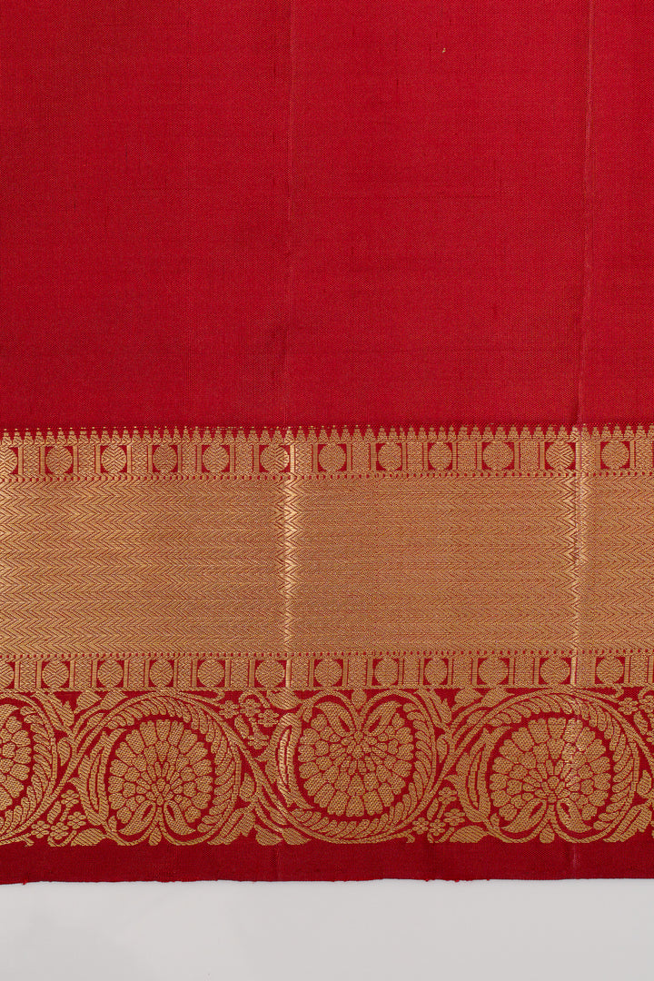 Black and red Laksha buttas pure soft silk saree