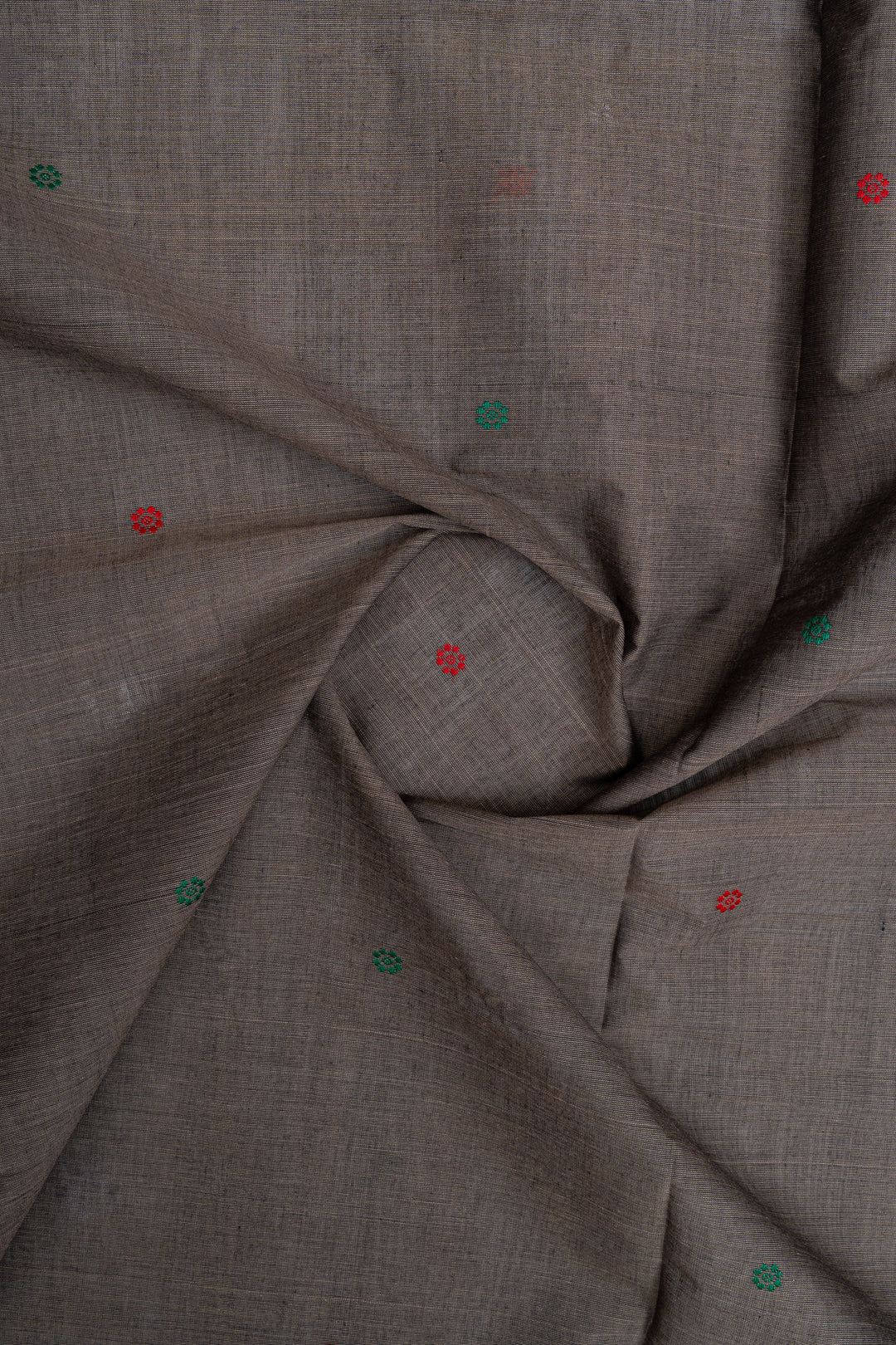 Grey traditional pure cotton silk saree