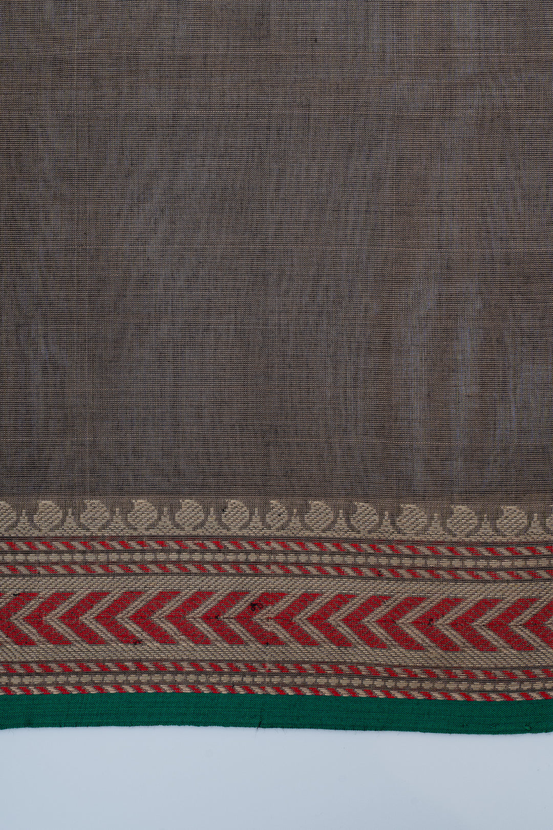 Grey traditional pure cotton silk saree