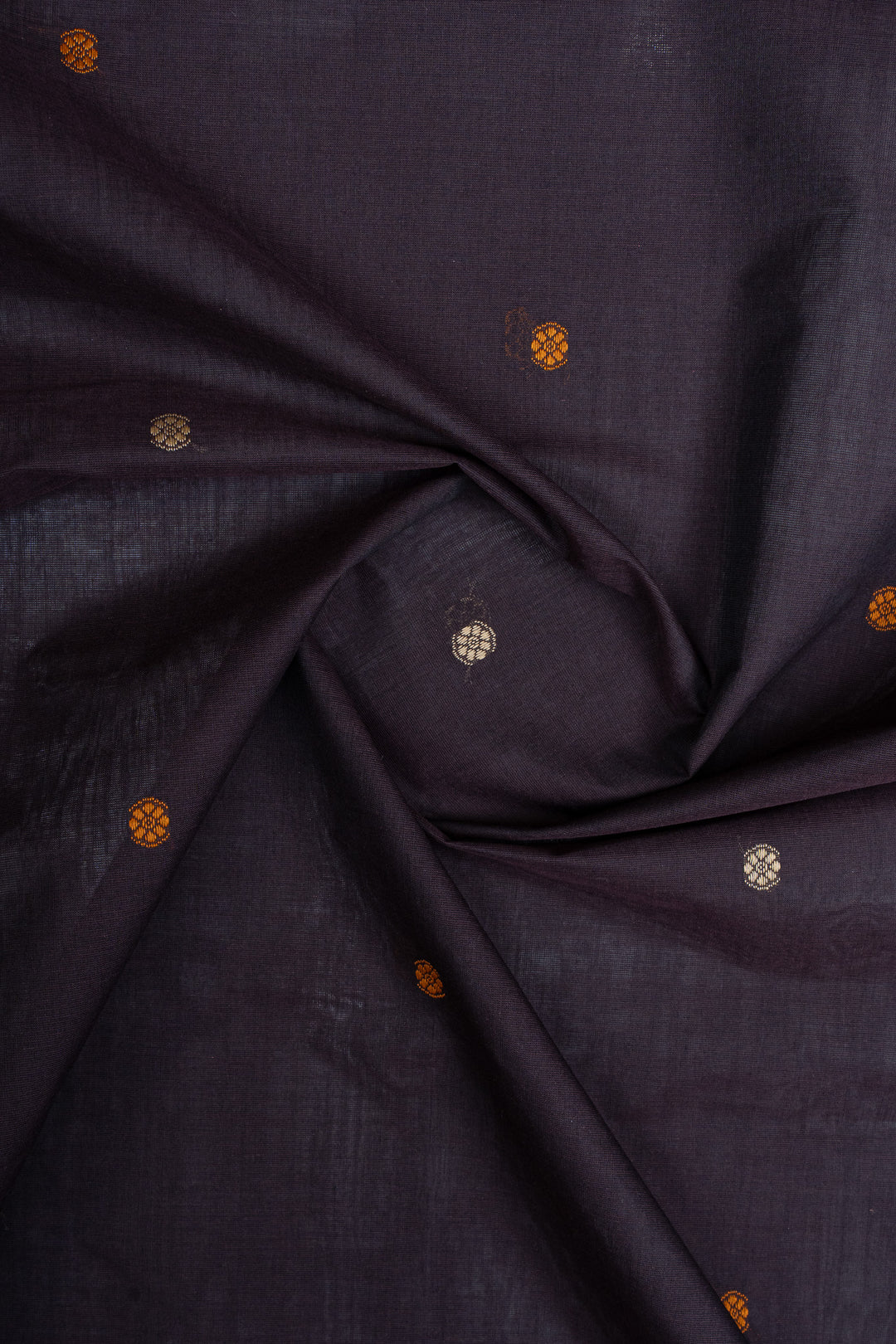 Brown traditional pure cotton silk saree