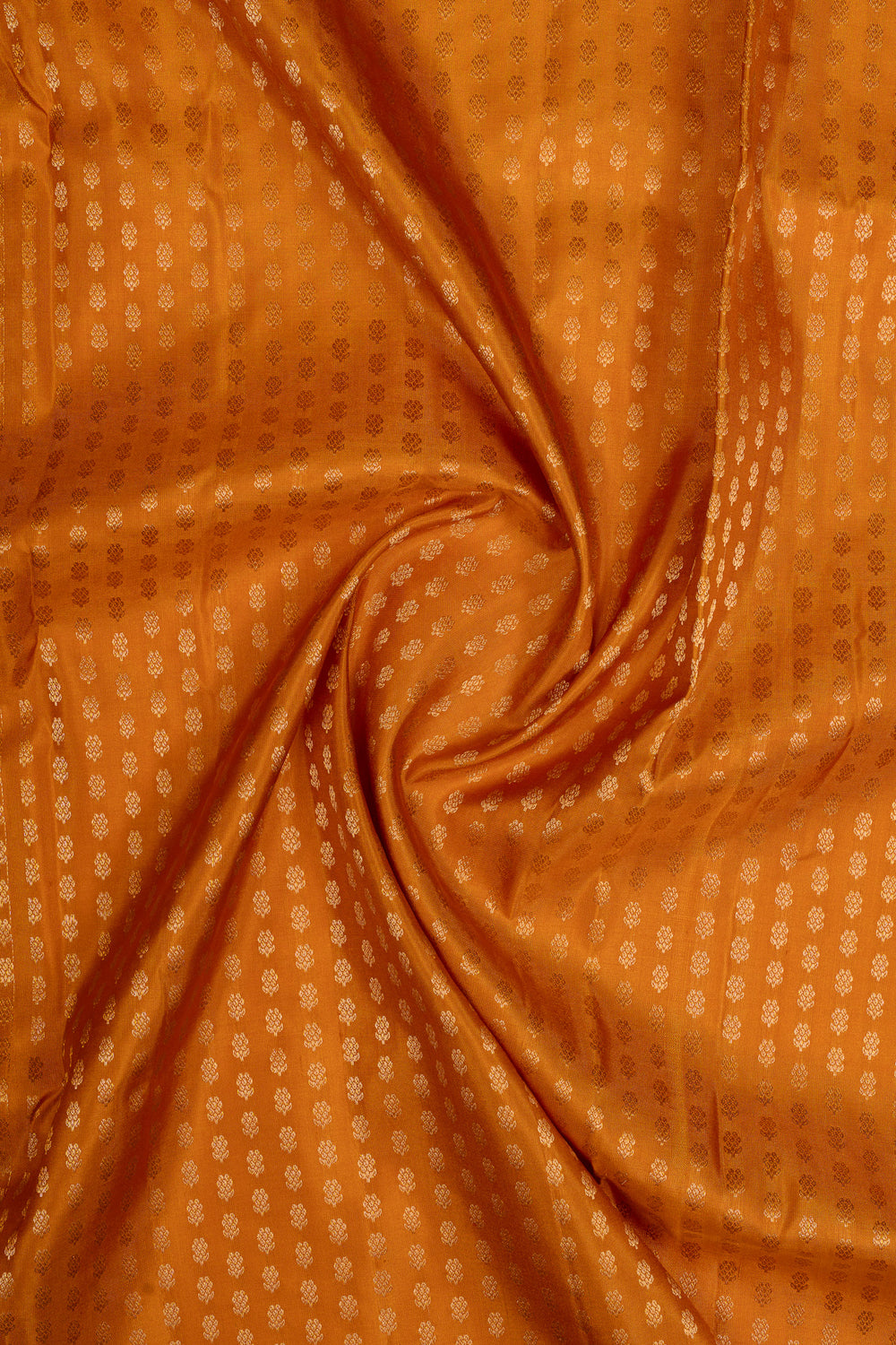 Rust orange and maroon Laksha buttas pure soft silk saree