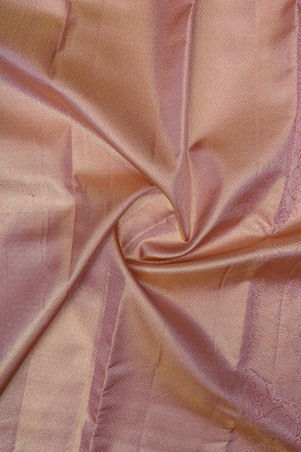 Baby pink tissue floral pure Kanchipuram  silk saree
