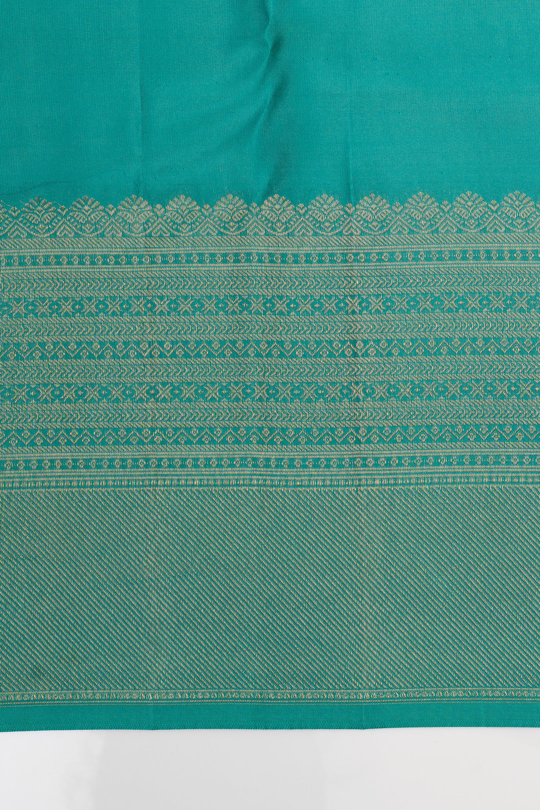 Peacock blue brocade pure kanchipuram silk saree