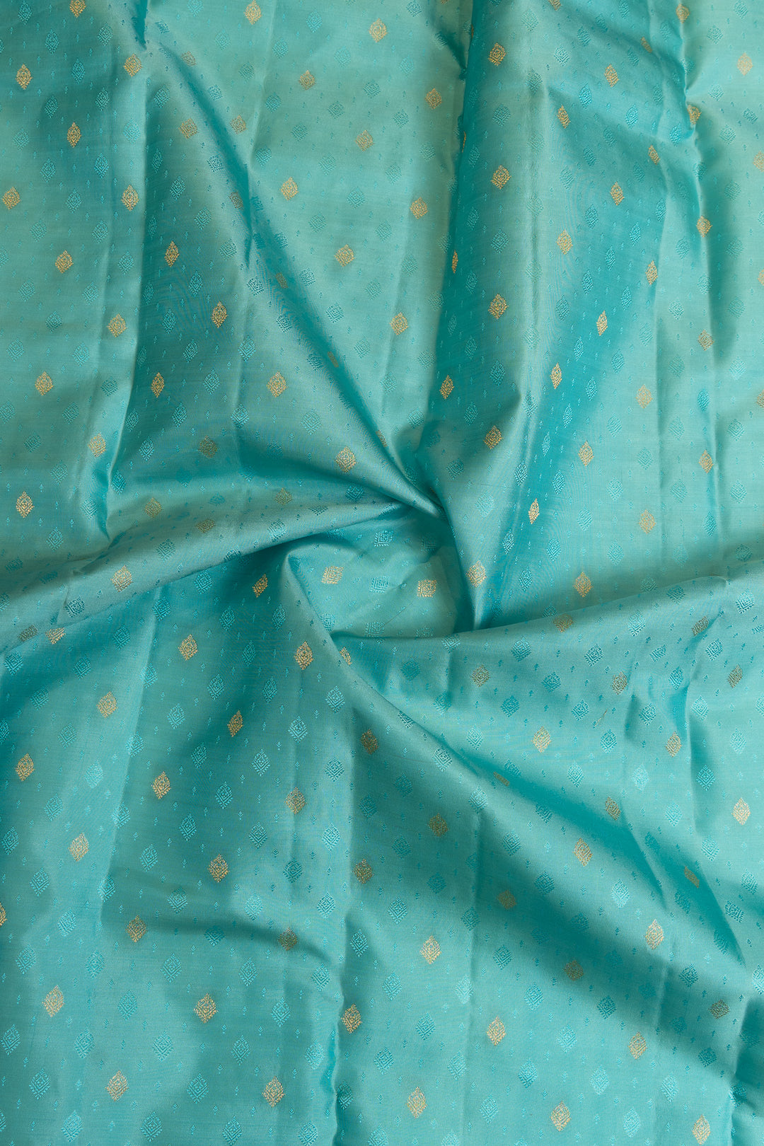 Anandha blue small border pure Kanchipuram silk saree
