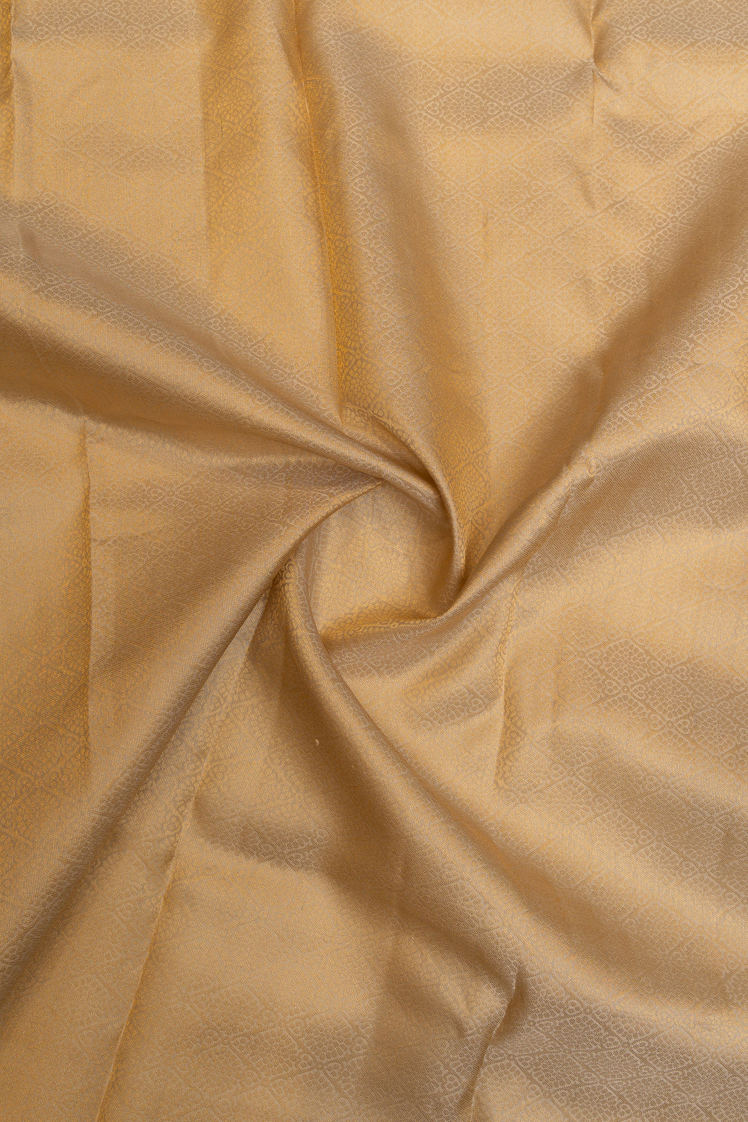 Greyish gold embossed pure Kanchipuram silk saree