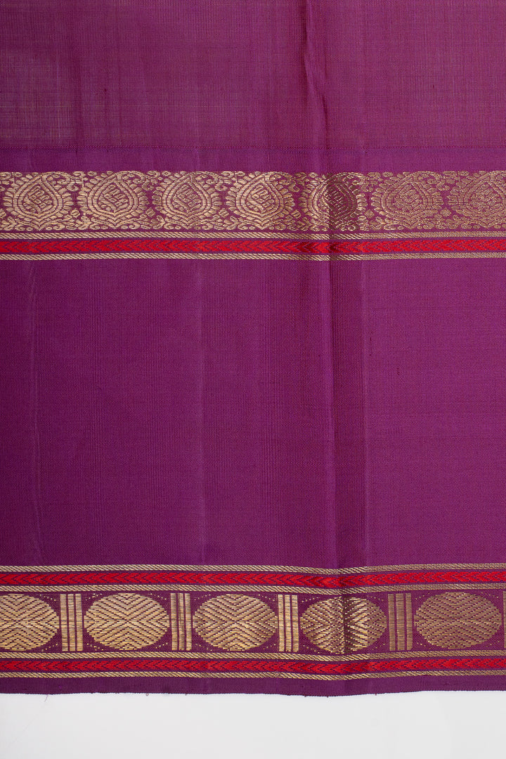 Baby blue Kalamkari Handpainted artistic Kanjivaram silk saree