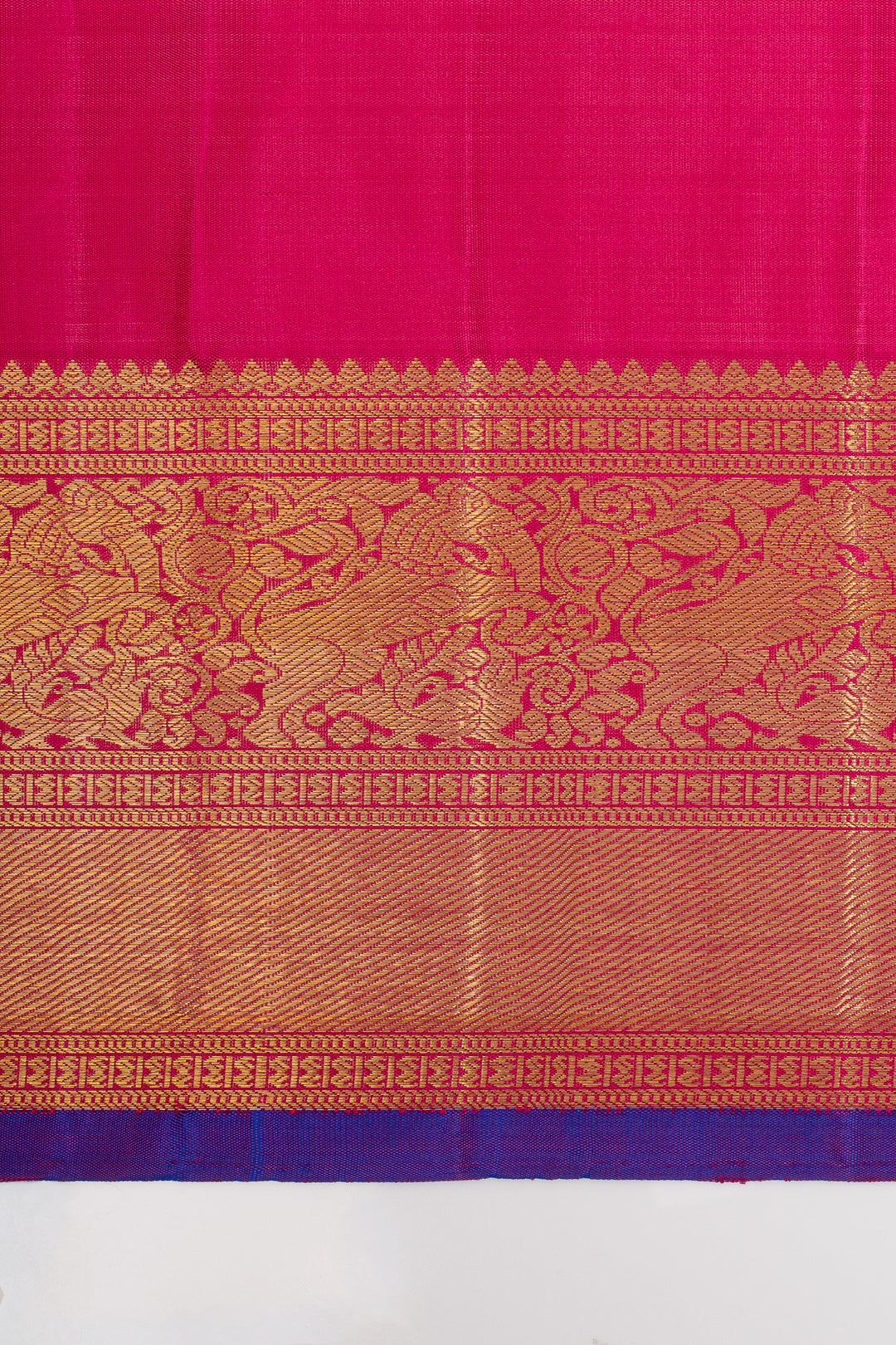 Pink zari checks pure kanchipuram silk saree