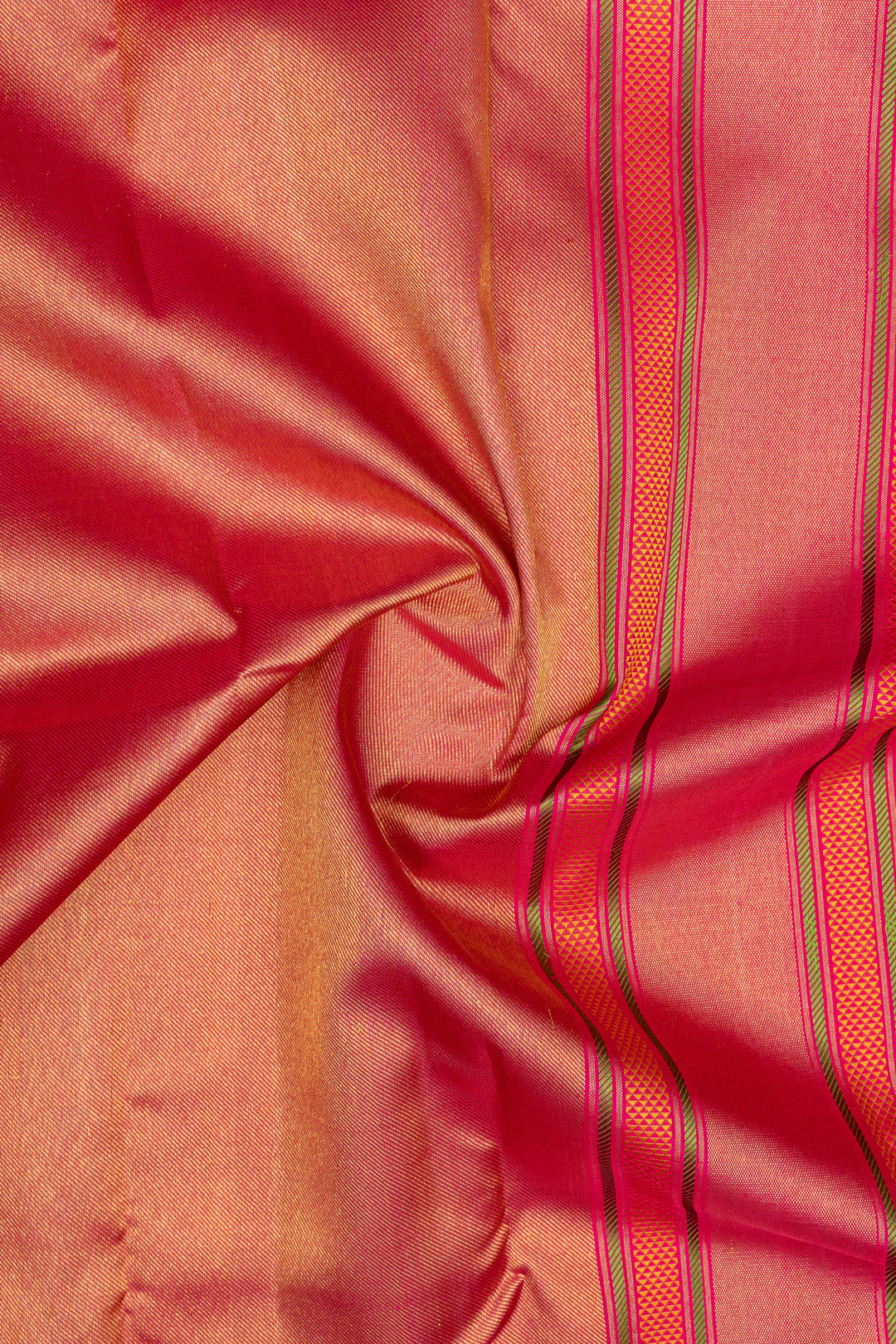 Beige and pink  traditional pure kanchipuram silk saree