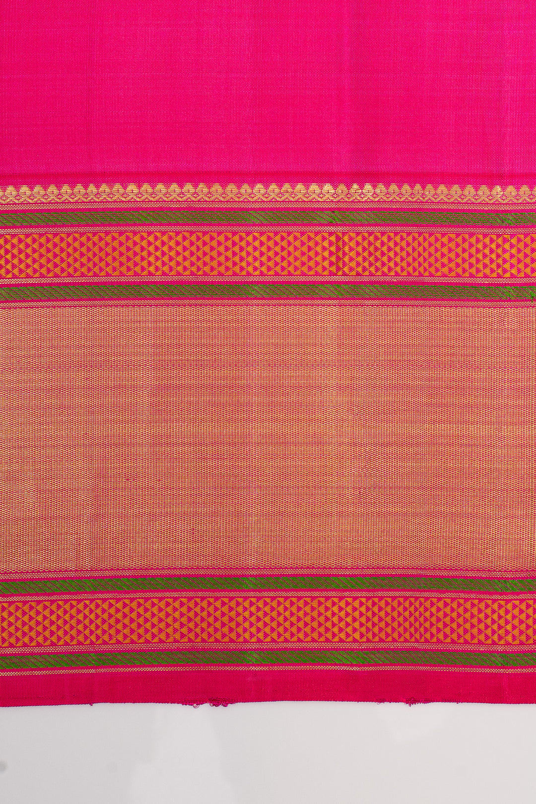 Beige and pink  traditional pure kanchipuram silk saree