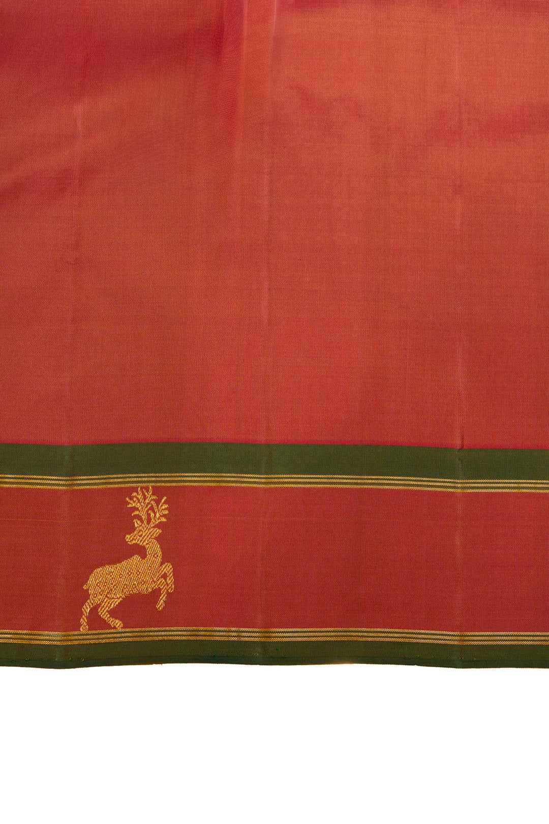 Beige checks pure Kanchipuram silk saree