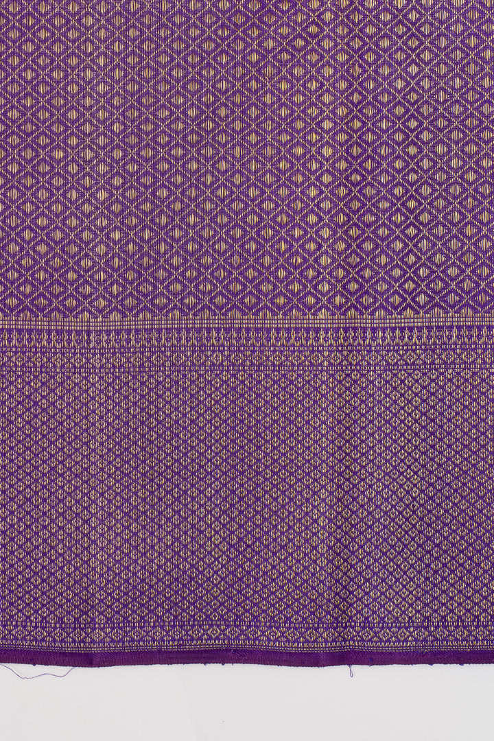 Purple brocade pure kanchipuram silk saree