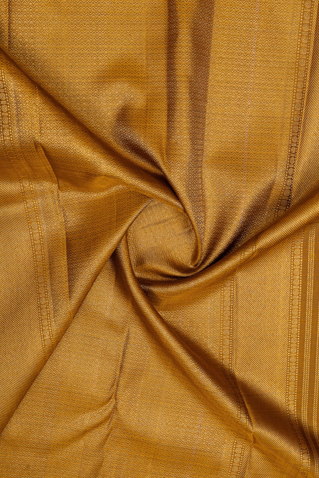 Greyish gold brocade pure kanchipuram silk saree