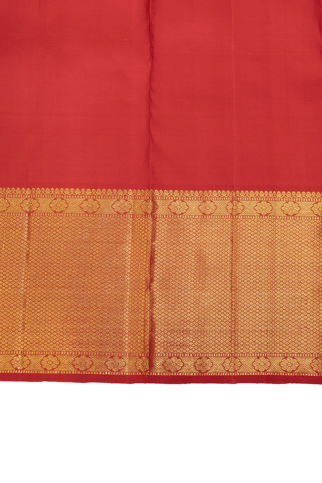 Red brocade pure Kanchipuram silk saree