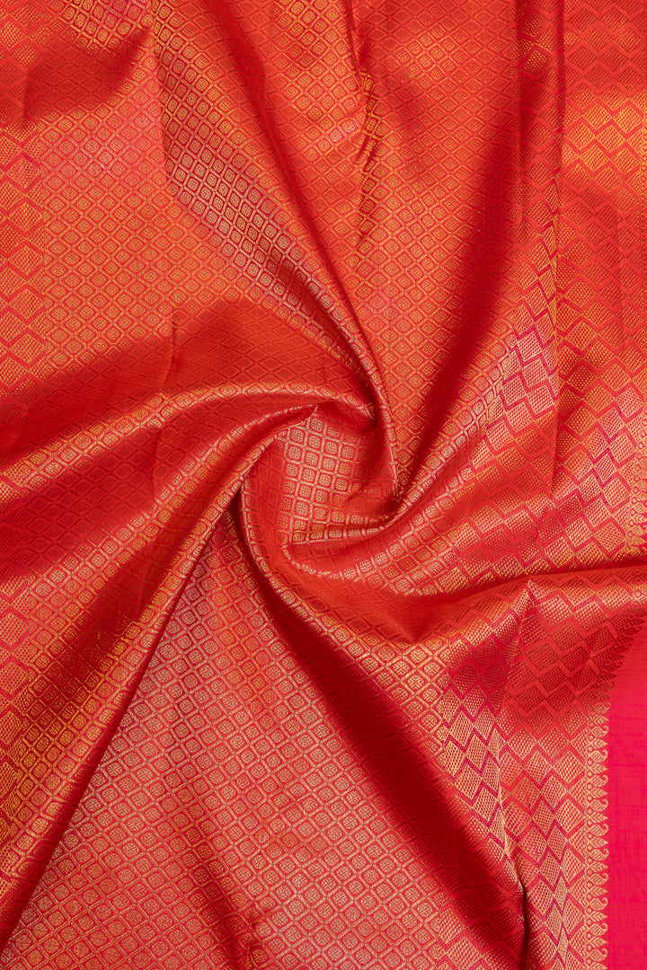 Pink brocade pure Kanchipuram silk saree